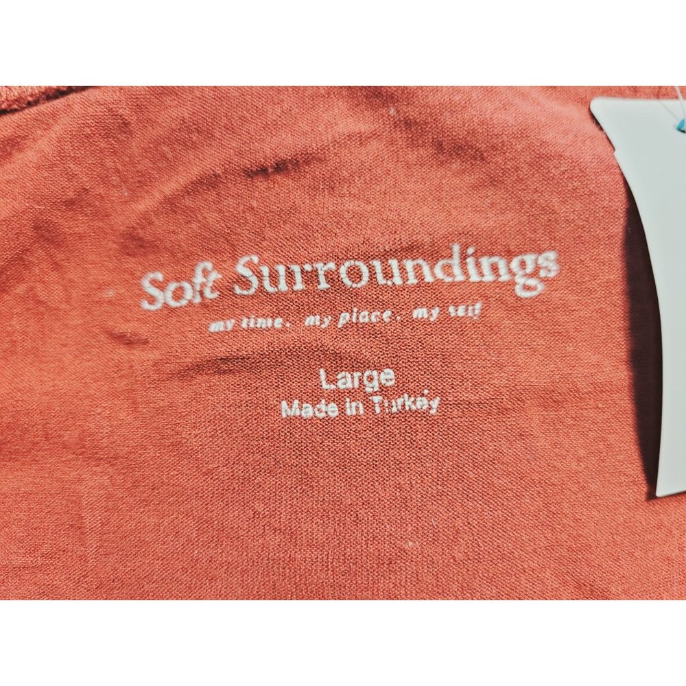 Soft Surroundings Orange/Rust Tunic Size Large - image 2